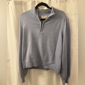 Universal Thread Light Blue Ribbed Half-Zip Sweater